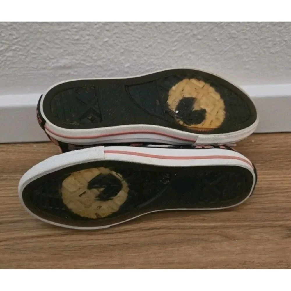Converse Dr Woo Shoe Sz 2 Kids Chuck Taylor All Star Black Orange